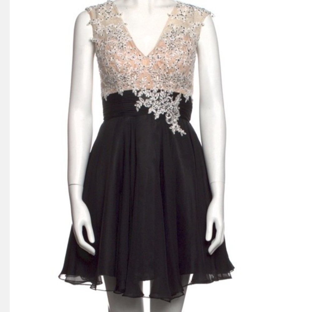 Mac Duggal A Line Evening Cocktail Dress